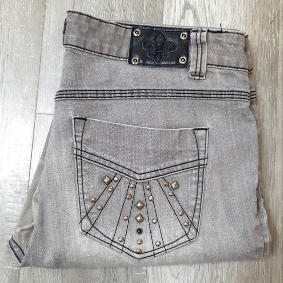 Urban Heritage stud embellished embroidered rhinestone stretch jeans size 12/13 - Picture 11 of 11